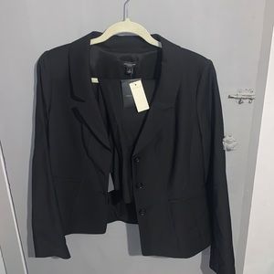 NWT Ann Taylor Size 8 Business Jacket and Skirt Set Black